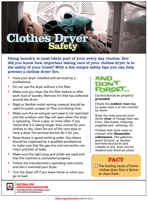 clothes dryer safety nc home inspectors